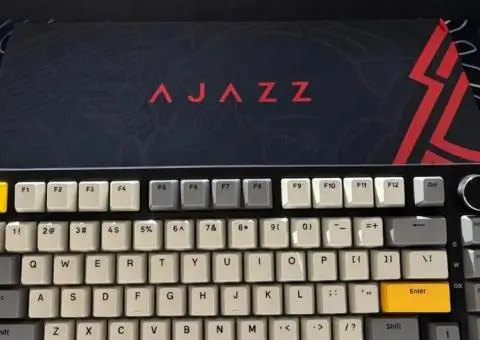 Клавиатура AJAZZ светло-серая жёлтая | RGB | Магазин + гарантия - 3/3