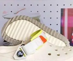 Оригінал crocs hiker white citrus black жіночі крокси на платформі