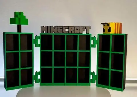 Поличка книжка‼️для фігурок кіндер Minecraft Стенд Підставка Майнкрафт - 1/3