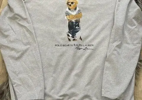кофта polo ralph lauren bear, свитшот ralph lauren grey/blue - 2/3