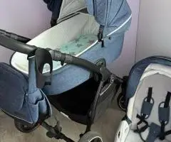 Коляска noordi fjordi 2 в 1 Jeans Blue