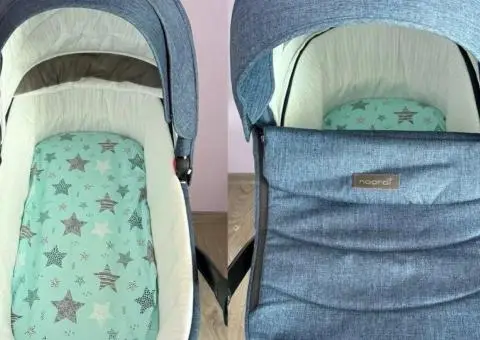 Коляска noordi fjordi 2 в 1 Jeans Blue - 2/3