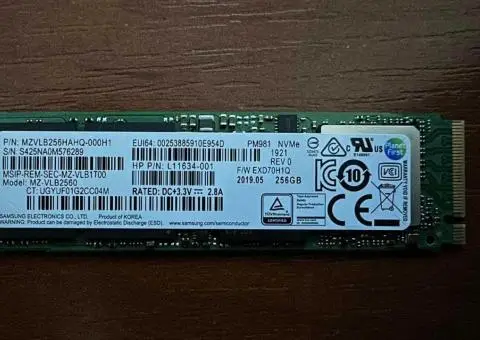 Жорсткий диск/SSD Samsung M2 NVME 2280 256GB PM981 - 2/2