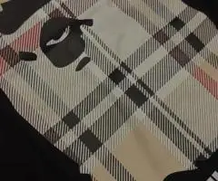 чорна Футболка Burberry Bape барбери бейп