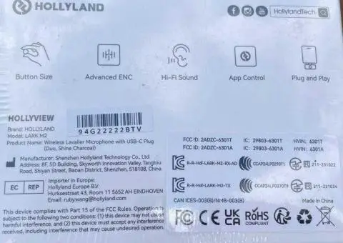 Бездротовий мікрофон Hollyland Lark M2 - 2/3
