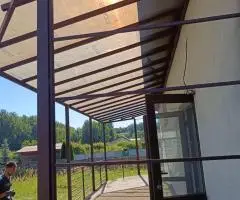 Металевий навіс під ключ для машини, тераси або приватного будинку