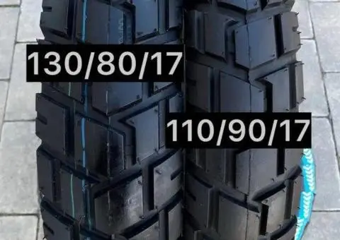КОМПЛЕКТИ 130/80/17 110/90/17 мото гума текен скрамблер манлунг - 2/3