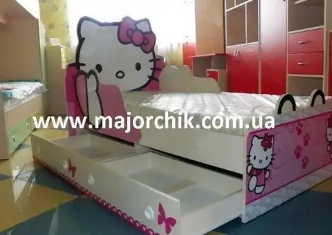 Ліжко дитяче з ящиками Хелло Китти Hello Kitty для дівчинки - 2/3