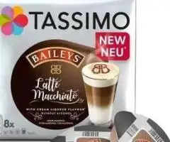 Кава в капсулах Tassimo Latte Macchiato Baileys 16 капсул (8 порц.) Німеччина Тассімо Бейліс