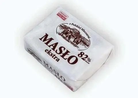Масло польське Extra 82%, біле вершкове масло