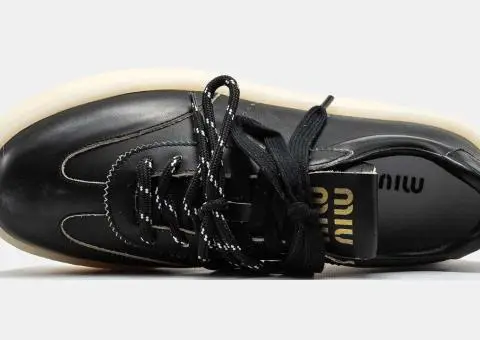 Кросівки Miu Miu Low Top Platform Sneakers Black premium - 2/3