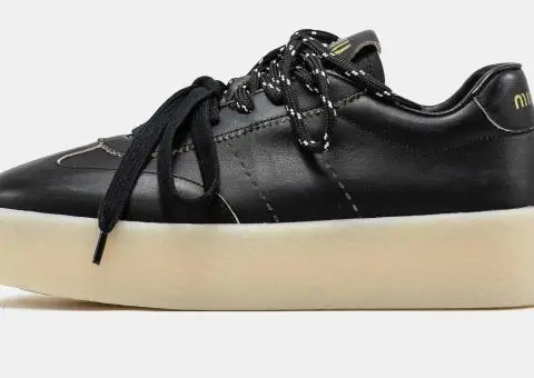 Кросівки Miu Miu Low Top Platform Sneakers Black premium - 3/3