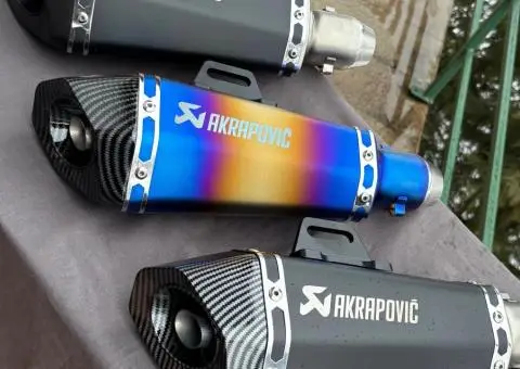 Вихлоп прямоток Akrapovic на мотоцикл акраповіч йошимура глушник ск - 1/3