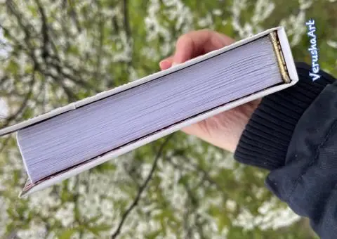 Блокнот А5 ручної роботи, 200 аркушів, 400 сторінок, чистий білий аркуш, етно-стиль - 7/10