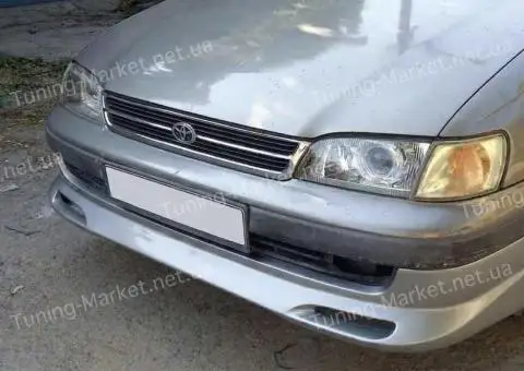 Накладка на передний бампер Toyota Carina E T190, накладки на пороги Тойота Карина Е - 1/3