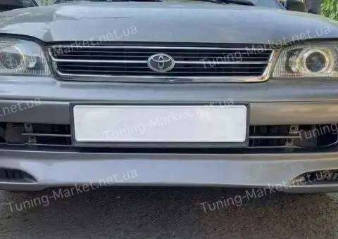 Накладка на передний бампер Toyota Carina E T190, накладки на пороги Тойота Карина Е - 2/3
