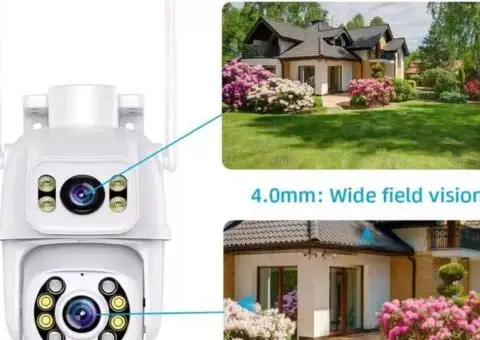 Подвійна ICSee WIFI ptz 8мп камера відеонагляду вулична поворотна Q28 - 3/3