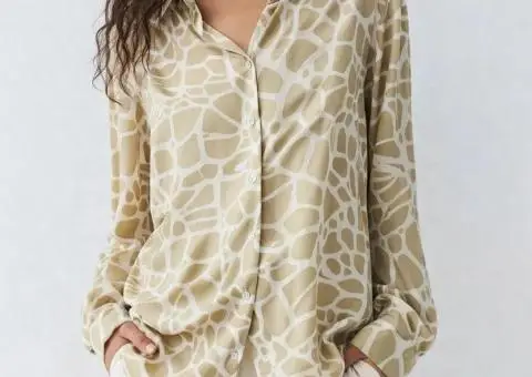 Сатинова блузка Zara, розмір М - 1/3