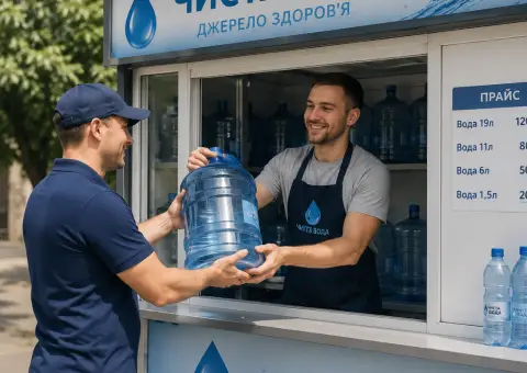 Продавець в магазин води