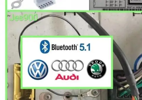 Bluetooth 5.1 VW Audi Skoda Seat RNS RCD 300 310 510 Delta Concert - 1/3