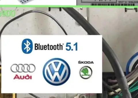 Bluetooth 5.1 VW Audi Skoda Seat RNS RCD 300 310 510 Delta Concert - 2/3