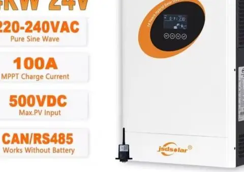 Гібридний інвертор JSDSolar 4кВт (4kw) 24V MPPT 100A чистий синус wifi - 3/3