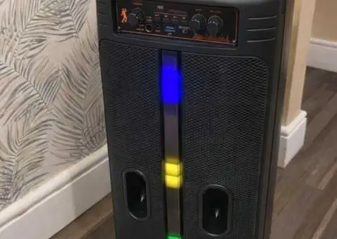 Караоке колонка bluetooth з мікрофоном та пультом rgb - 1/3