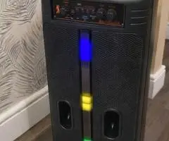 Караоке колонка bluetooth з мікрофоном та пультом rgb