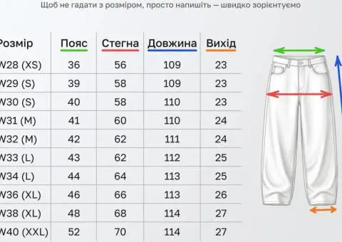 Джинси чоловічі baggy jeans, широкие джинсы мужские реп rap sk8 XL - 1/3