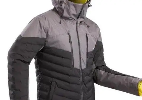 WEDZE Чоловіча тепла лижна стьобана куртка 900 Warm чорна ЧОРНИЙ M - 1/3