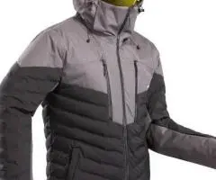 WEDZE Чоловіча тепла лижна стьобана куртка 900 Warm чорна ЧОРНИЙ M