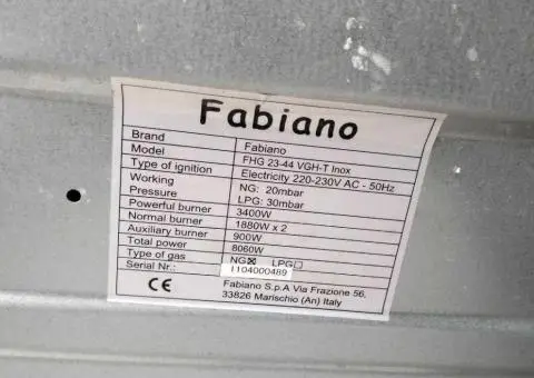 Газова варильна поверхня Fabiano FHG 23-44 VGH-T Inox - 1/3