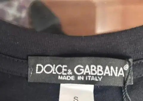 DOLCE&GABBANA Чорна футболка з металевим логотипом - 2/3