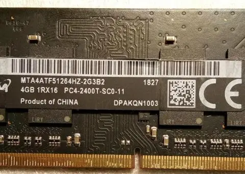 4ГБ озу Micron Crucial Jedec ddr4 2400 MHz ram dram 4GB pc4-19200 CL17 - 1/5