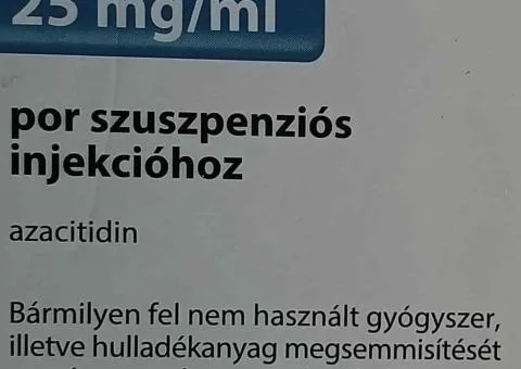 Медикаменты суспензия Азацитидин Зентива Азацитидин Зентива 25 мг Azacitidine Zentiva 25 mg