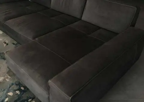 Диван фабрики Gamma Arredamenti (Италия) в кoже нубук Burt F623, мoдель Soho - 2/3