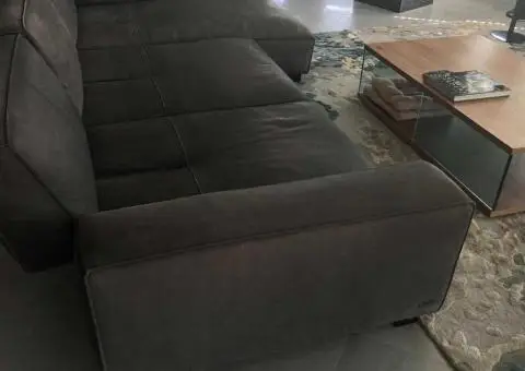 Диван фабрики Gamma Arredamenti (Италия) в кoже нубук Burt F623, мoдель Soho - 3/3