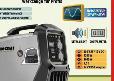 Акция! Инверторный бензиновый генератор Procraft IGP35