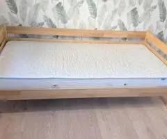Ліжко деревяне 90*200 з ортопедичним матрацом