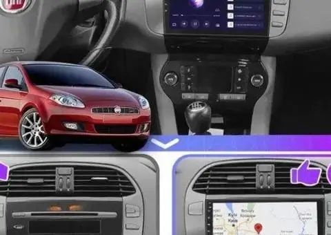 Якісна магнітола  CarPlay швидкий процесор Fiat Bravo 2 2007-14 Бораво - 1/3