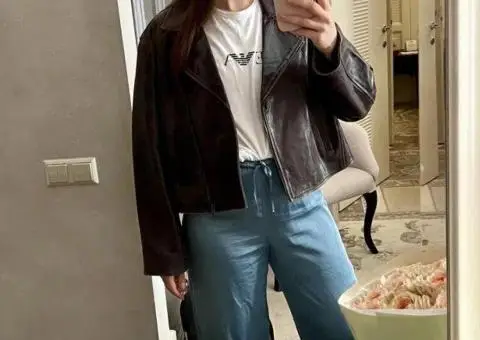 Косуха/Шкіряна куртка Massimo Dutti - 1/3