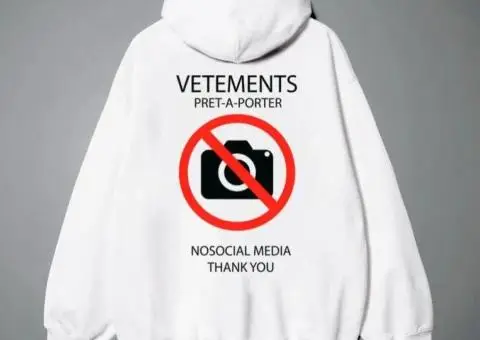 Мужское худи Vetements Logo унисекс  Ветементс Ветмо толстовка кофта - 2/3