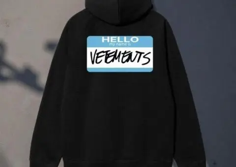 Мужское худи Vetements Logo унисекс  Ветементс Ветмо толстовка кофта - 3/3