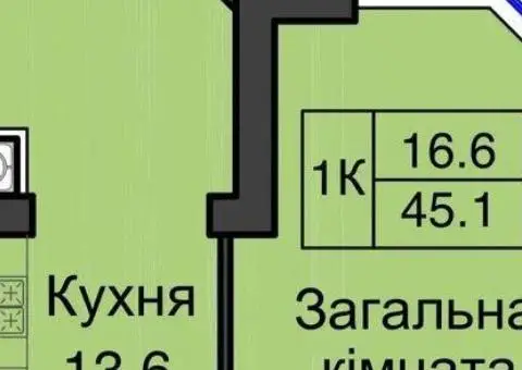 Продаж 1 кімнатної квартири з ТЕРАСОЮ жк Софія Резиденс