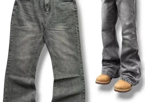 Bootcut gray archive washed jeans opium levi серые клеш кльош черные буткат прямые клеш регуляр сірі - 1/3