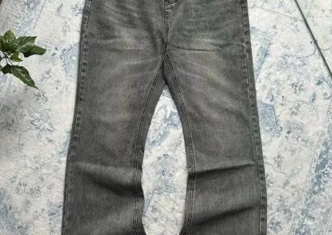Bootcut gray archive washed jeans opium levi серые клеш кльош черные буткат прямые клеш регуляр сірі - 2/3