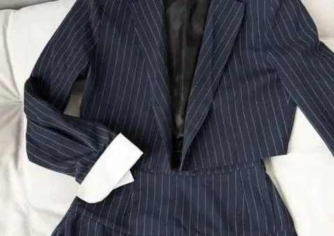 Костюм CHER 17 | жакет + спідниця | pinstripe - 1/3