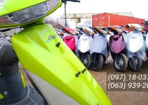 Honda Dio 18 green мопед с контейнера купити скутер недорого - 1/3