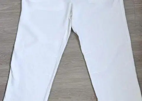 Мужские белоснежные льняные штаны River Island (W36). Новые Оригинал - 2/3