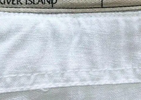 Мужские белоснежные льняные штаны River Island (W36). Новые Оригинал - 3/3